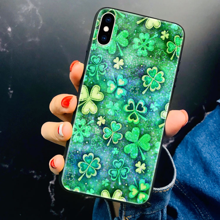 ốp lưng iphone 8 plus Cỏ 4 Lá May Mắn_11 6/6plus/7/7plus/8/8plus/x/xr/xs/11/12/pro/max/plus/promax