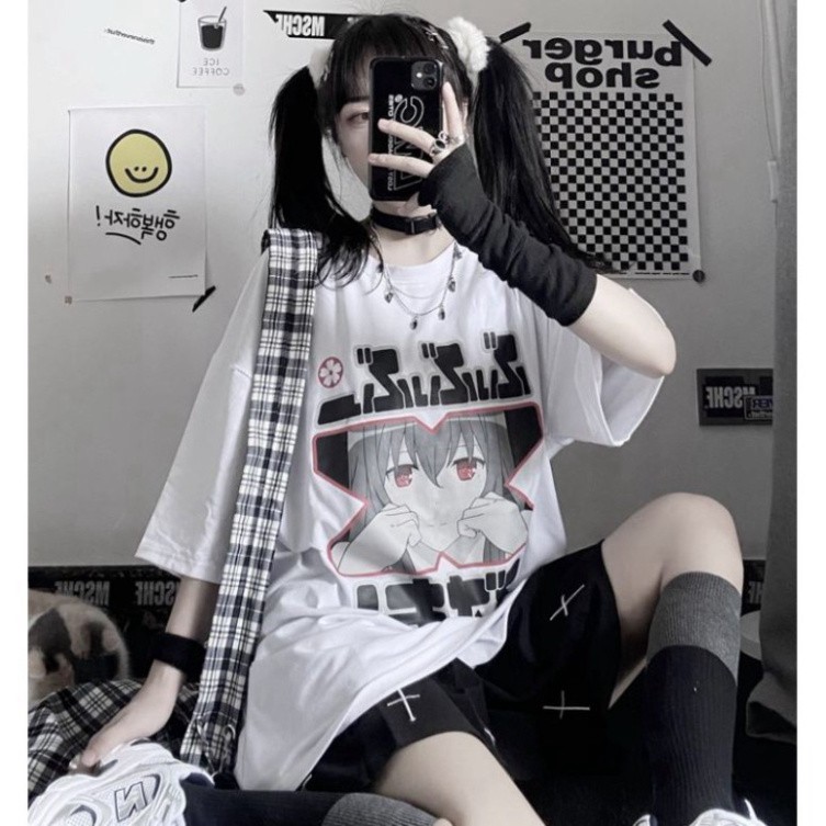 Áo thun tay lỡ Unisex, áo phông form rộng ANIME M455 unisex KL SHOP HONGNGUYENSHOP