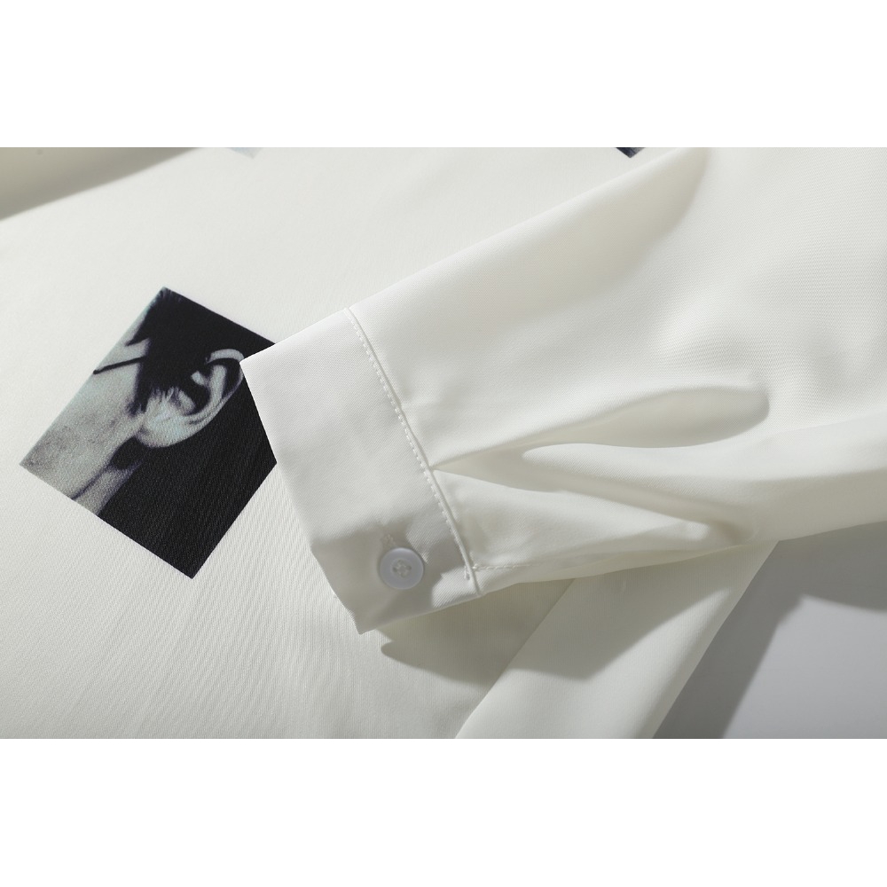 Áo sơ mi nam tay dài họa tiết đường phố cá tính