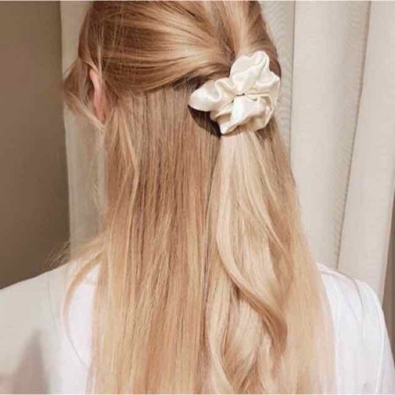Cột tóc Scrunchies cỡ lớn phi bóng handmade