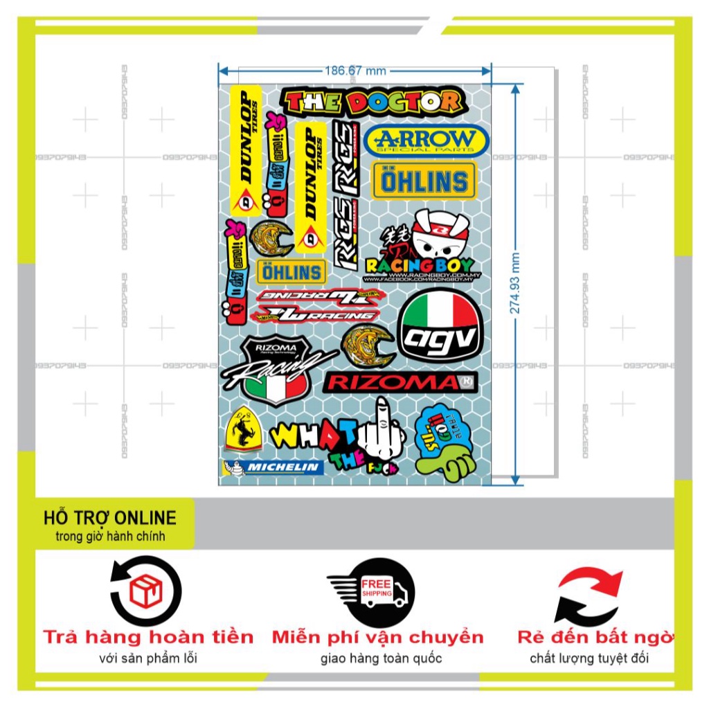 LOGO STICKER CÁC THƯƠNG HIỆU NỔI TIẾNG - DUNG DECAL