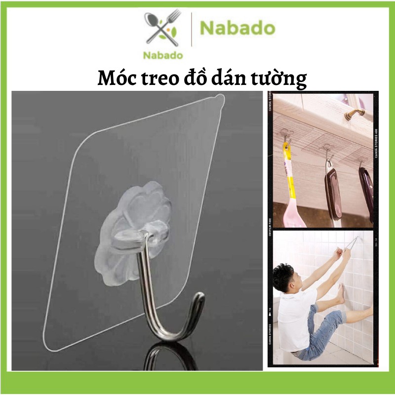 Combo 10 Móc thép dán tường đa năng móc treo đồ dán tường tiện lợi bám dính cực chắc