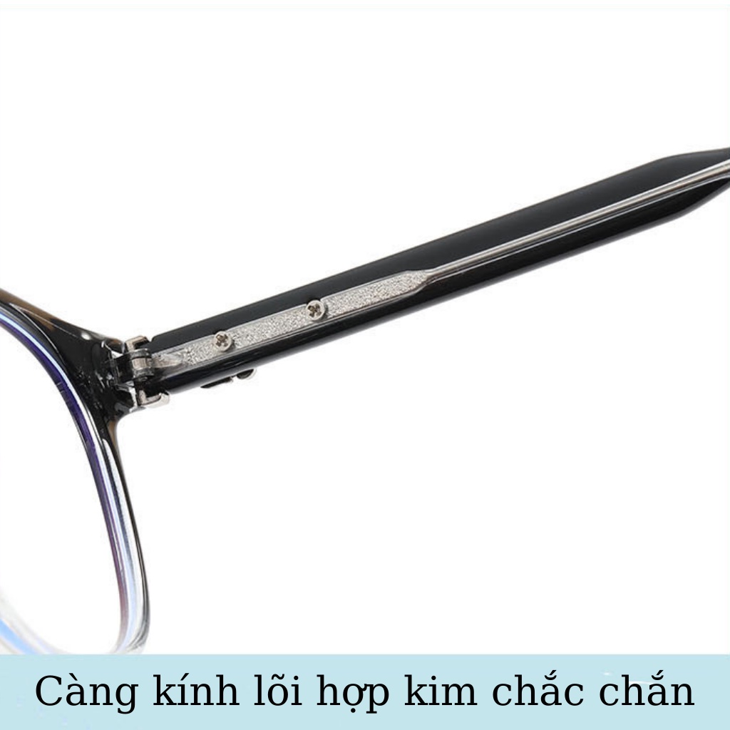 Gọng kính cận nam nữ dáng hình chữ nhật MEMOEYEWEAR hoa văn chrome heart phong cách hàn quốc dễ đeo, màu sắc ombre_CH219