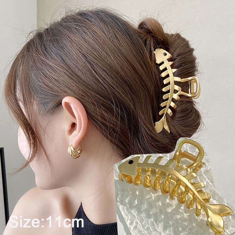 Kẹp Tóc Kim Loại Đính Đá Ngọc Trai Thời Trang Hàn Quốc