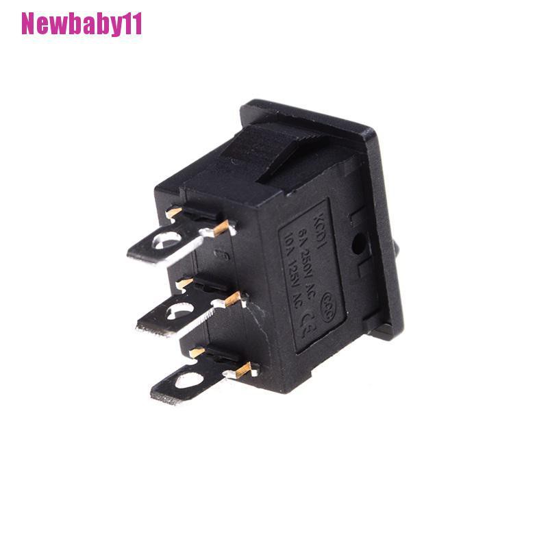 Set 5 Công Tắc Bật / Tắt Mini 3 Chấu Màu Đen AC 6A / 250V SPDT On / On