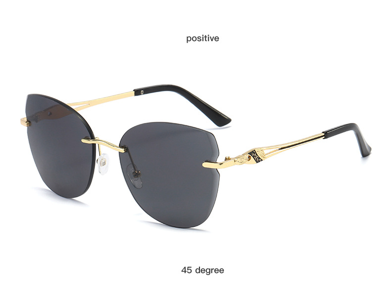 Kính Mát Gọng Mắt Mèo Phong Cách Hàn Quốc Chống Tia Uv400 Thiết Kế Thời Trang