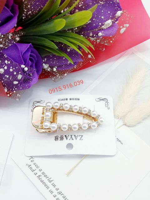 Kẹp Tóc Đính Hạt Châu Dễ Thương