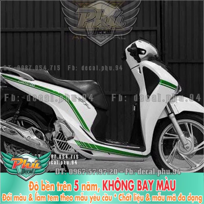 Tem rời SH 2017-2019 chỉ xanh xe trắng 2 -1