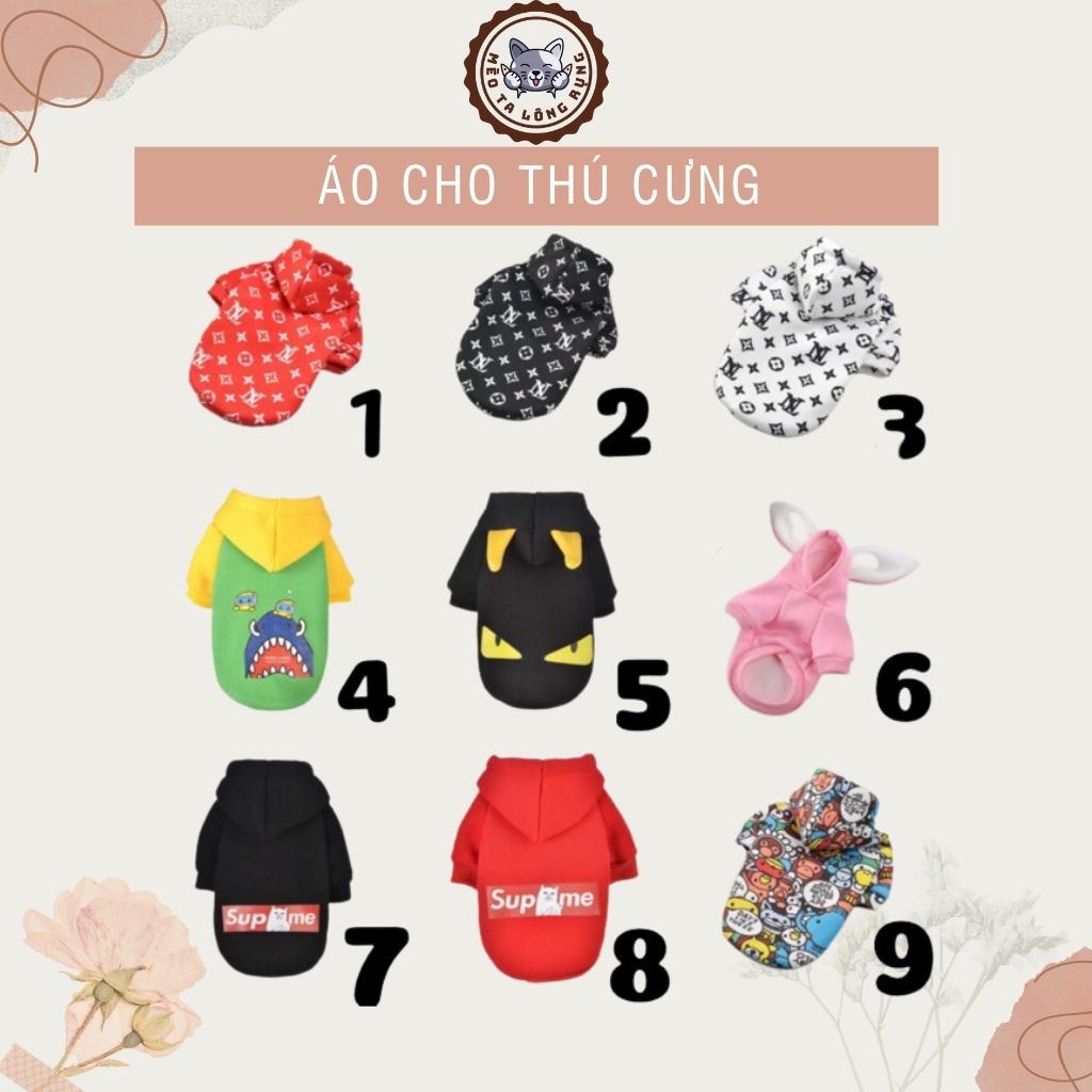 Áo cho chó poodle mèo con cún lớn thú cưng nỉ len mùa đông, quần áo cho chó cún poodle cái mèo con thú cưng