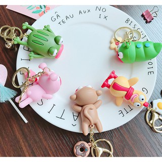[ CÓ SẴN ] MÓC KHÓA THÚ MÔI DÀY MẶT THỘN <3