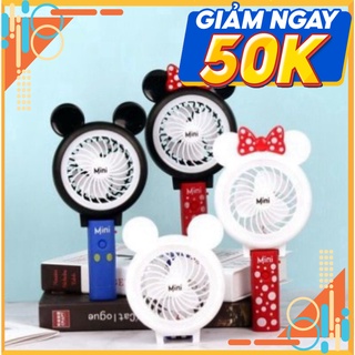 Quạt sạc điện Gấp Gọn Có Đèn Kitty Mã 135 - LỚN