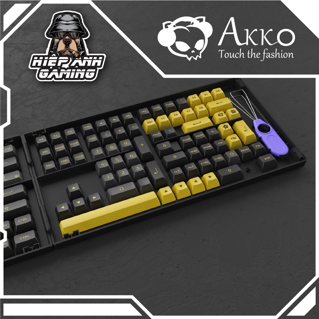 Bộ Keycap AKKO Keycap set – Black Gold