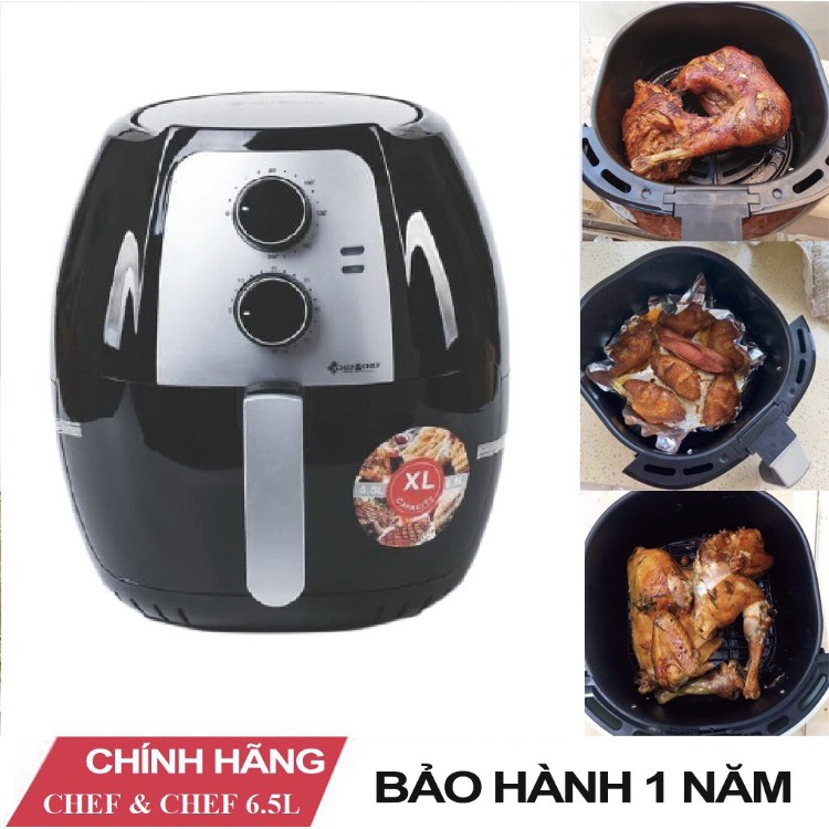 [Bảo hành 12 tháng] NỒI CHIÊN KHÔNG DẦU DUNG TÍCH LỚN CHEF &amp; CHEF YJ-702, 6.5L &amp; 7.7L