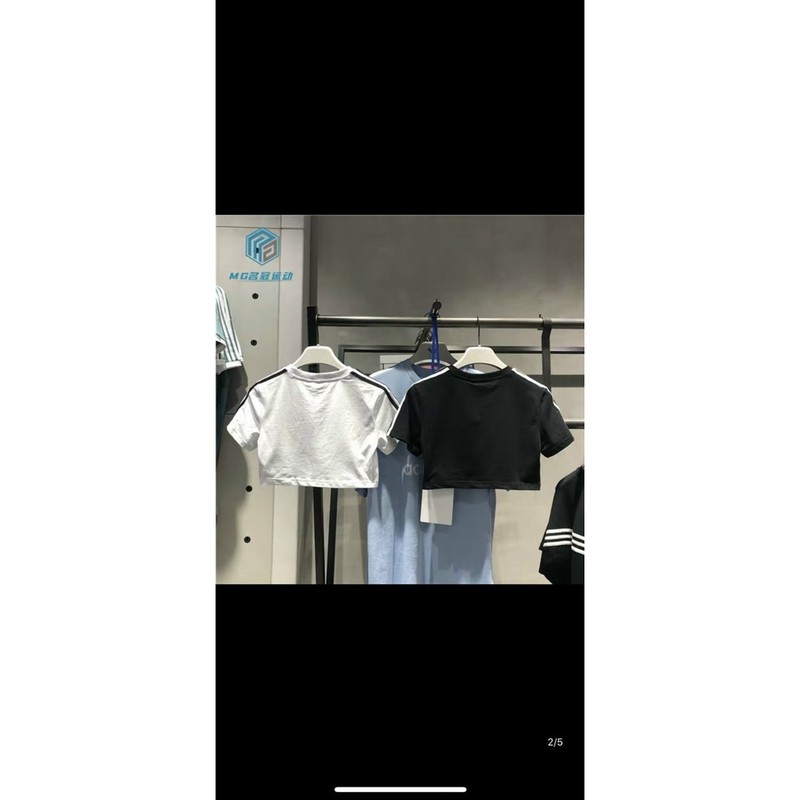 Áo cortop cổ thêu adidas