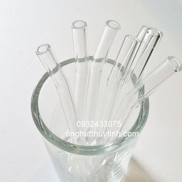 Ống hút thủy tinh đủ màu dài 20cm cong và thẳng | BigBuy360 - bigbuy360.vn