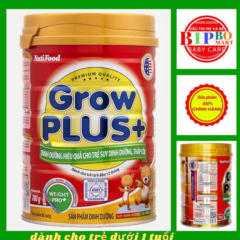 Sữa Grow Plus+ suy dinh dưỡng cho trẻ dưới 1 tuổi Hộp 780g.