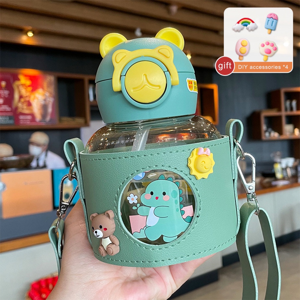 Bình Nước 700ml Có Ống Hút Tiện Lợi Chất Lượng Dành Cho Bé