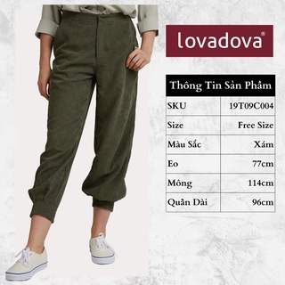 Quần Nhung Xanh Rêu - Lovadova 19T09C004
