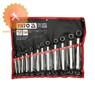 Bộ cờ lê 2 đầu tròng hệ mét 6 - 32mm 12 chi tiết Yato YT-0398