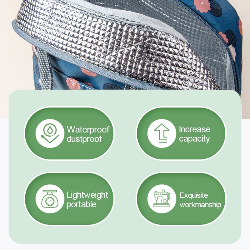 Túi Đựng Hộp Cơm Trưa Giữ Nhiệt Tiện Dụng Cho Đi Học/ Dã Ngoại