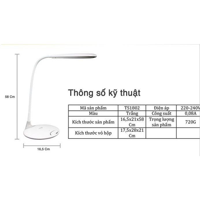 Đèn bàn Tiross TS1802