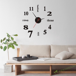 Đồng Hồ Dán Tường Acrylic Thiết Kế Đơn Giản Hiện Đại