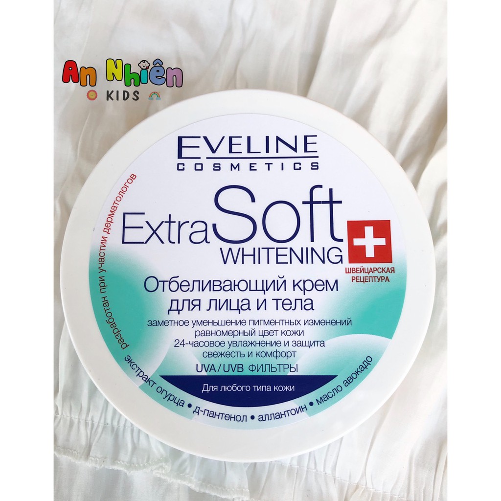 Kem làm trắng da Eveline Whitening Face and Body Cream Extra Soft 200ml