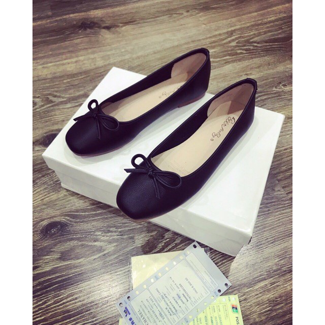 Giày bệt nơ nhỏ da siêu mềm - Form rộng 1 size | BigBuy360 - bigbuy360.vn