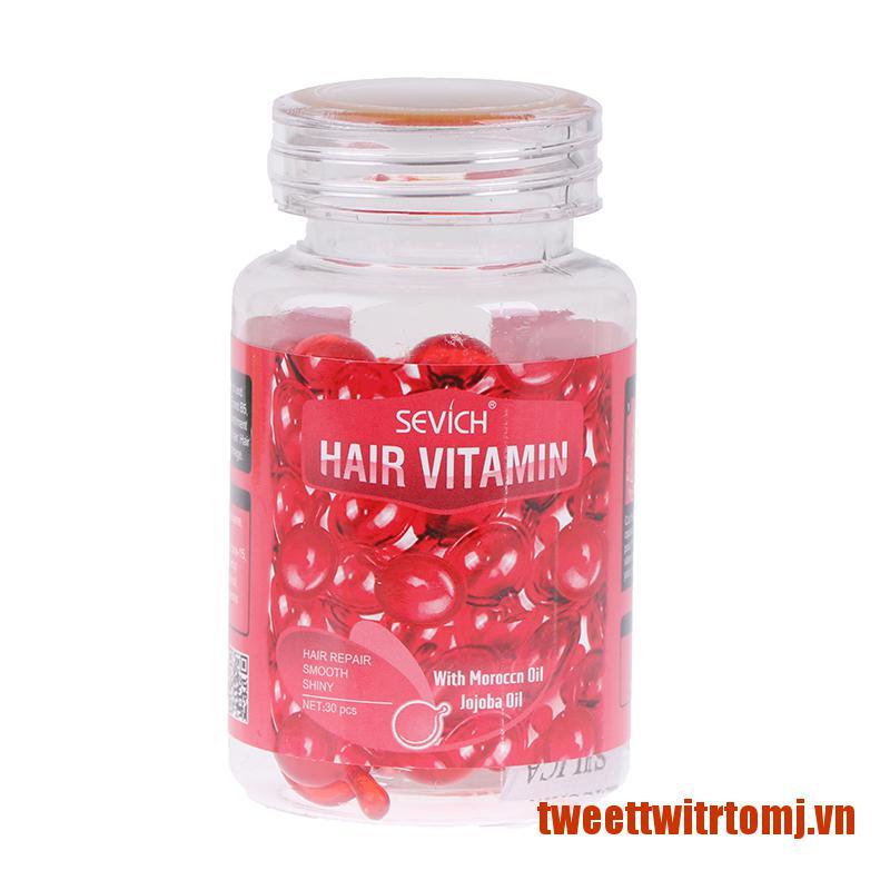 (Hàng Mới Về) Set 30 Viên Nang Chứa Vitamin Và Dầu Nuôi Dưỡng Da Đầu Hiệu Tomj