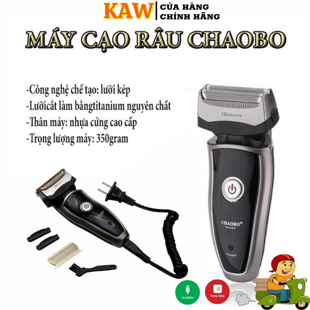 Máy Cạo Râu CHAOBO RSCW-9200 2 Lưỡi Nhỏ Gọn Tiện Lợi, Không Đau Rát Bảo Hành Toàn Quốc