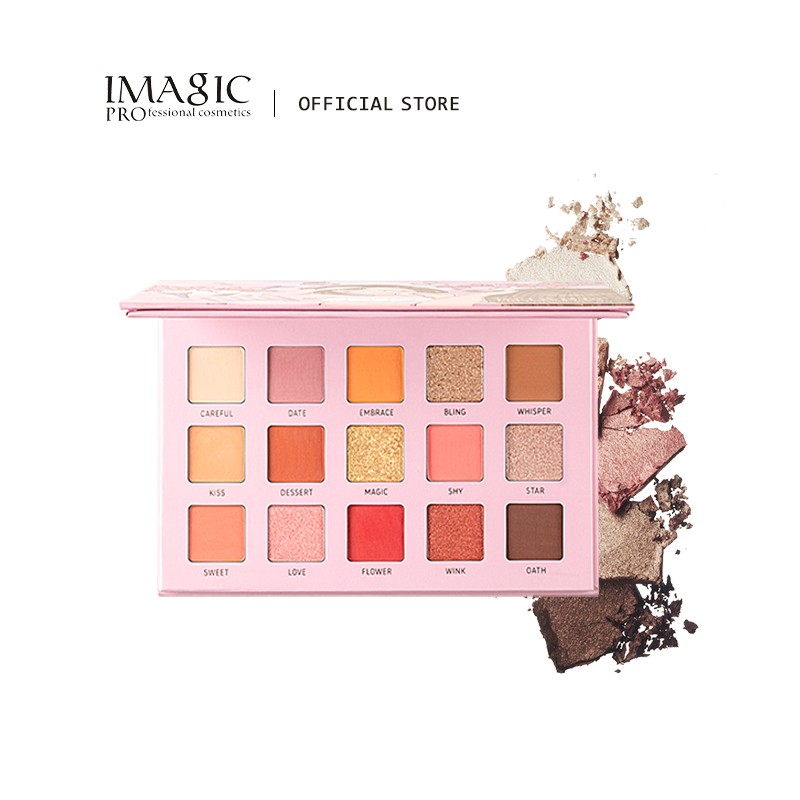 Bảng Phấn Mắt IMAGIC EY-328 Trang Điểm 15 Màu Lâu Trôi Tự Nhiên 1.49g