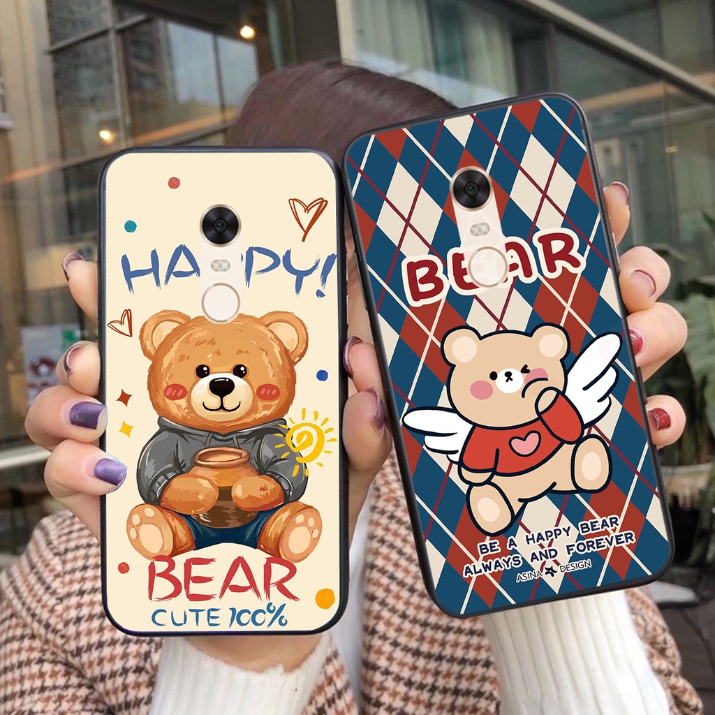Ốp lưng Xiaomi Redmi Note 3 / Redmi Note 4/ Note 4x / Redmi 5 / Redmi 5 Plus in hình cute, chú gấu siêu rẻ