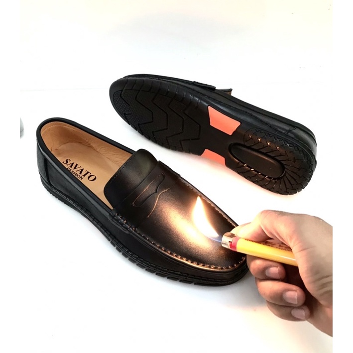 Giày mọi nam da bò nguyên tấm..đế cao su mềm..mã M01..màu đen..kiểu dáng đẹp sang trọng