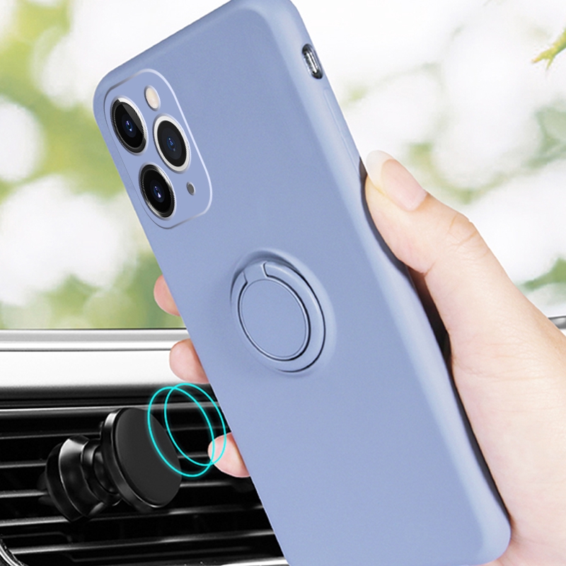 Ốp Điện Thoại Silicone Mềm Mỏng Chống Sốc Có Vòng Nhẫn Cho iPhone 14 13 12 11 Pro MAX X XR XS MAX 8 7 Plus + SE 2020