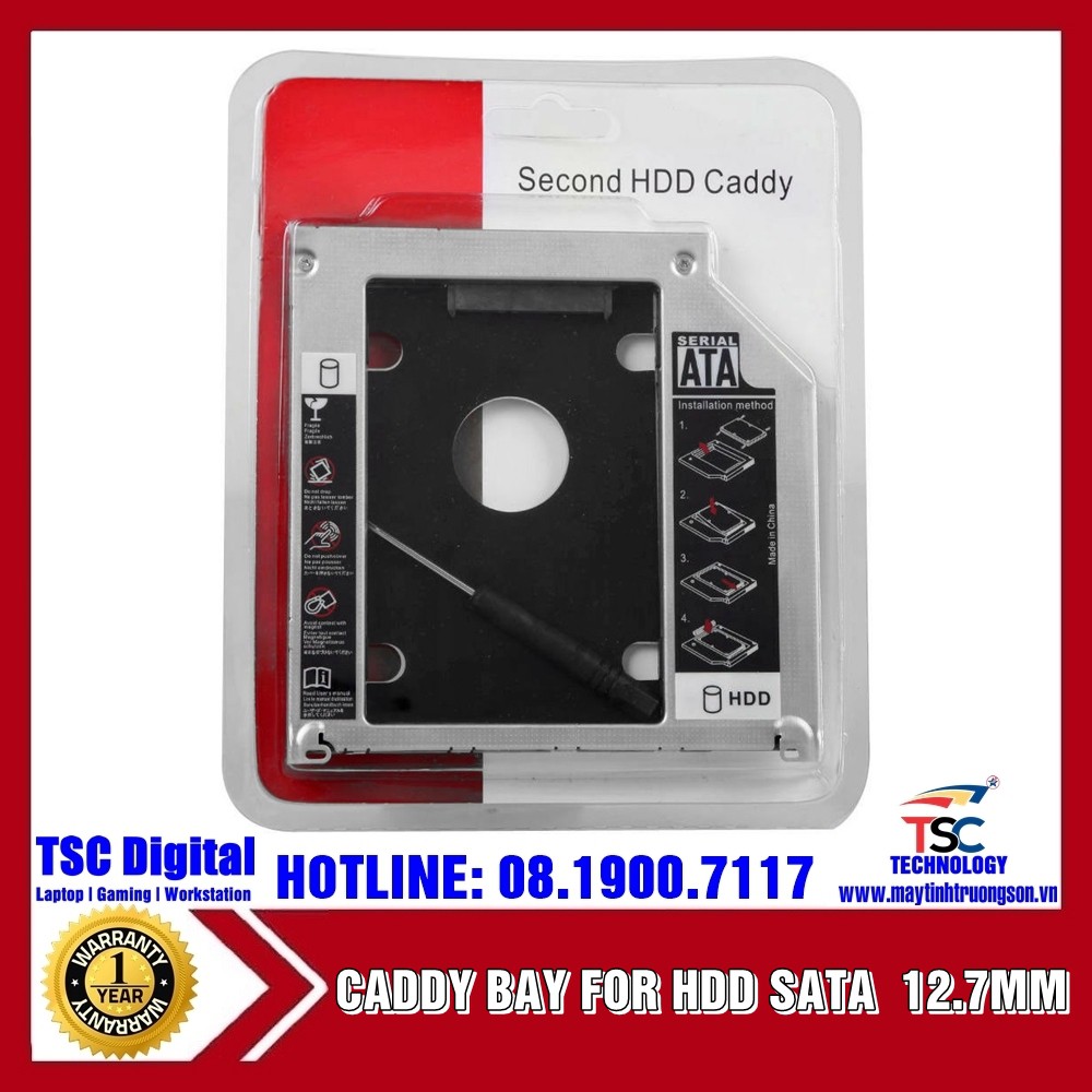 Khay Ổ Cứng Laptop Caddy Bay Loại Dày 12.7mm Chuẩn SATA 3.0