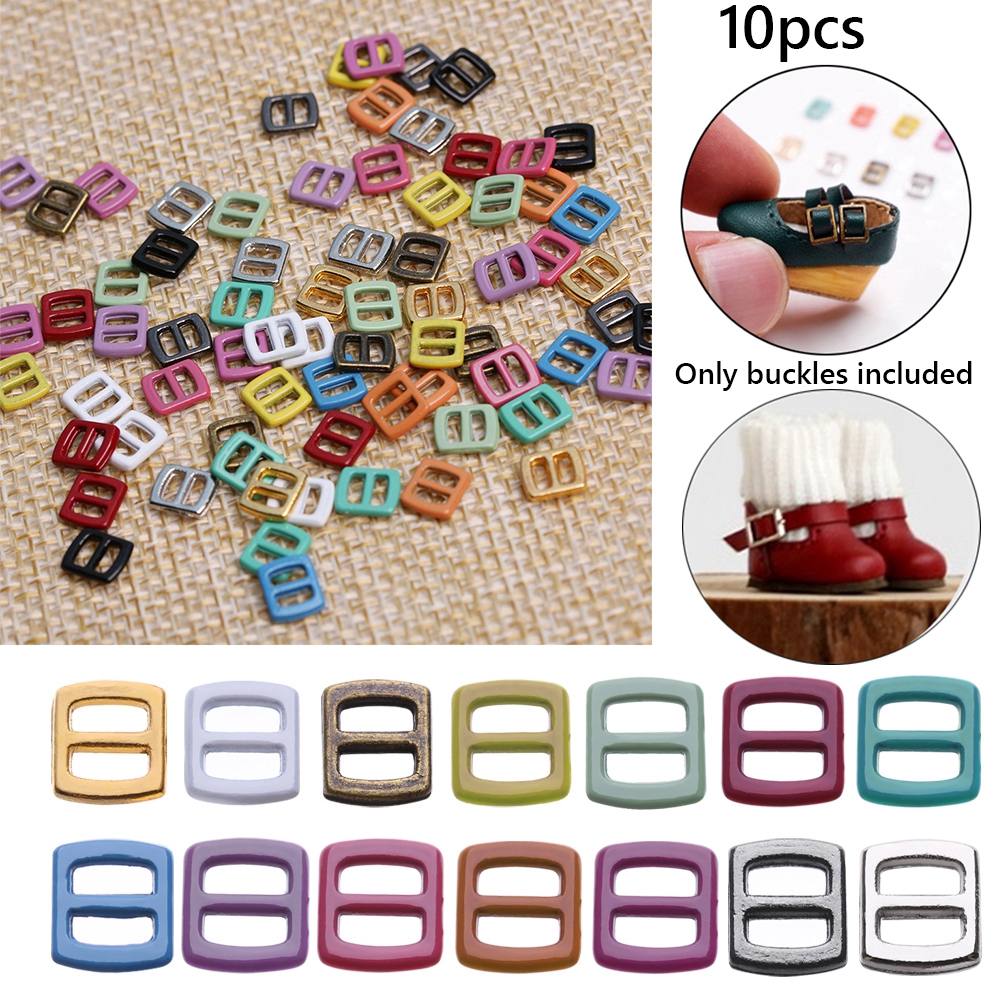 ROWAN 10pcs 5*6mm High quality Mini Ultra-small 15 colors Stuffed Toys Tri-glide Buckle