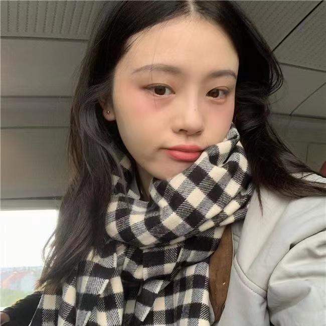 Khăn Choàng Cổ Giữ Ấm Phong Cách Retro Hàn Quốc Cho Nữ