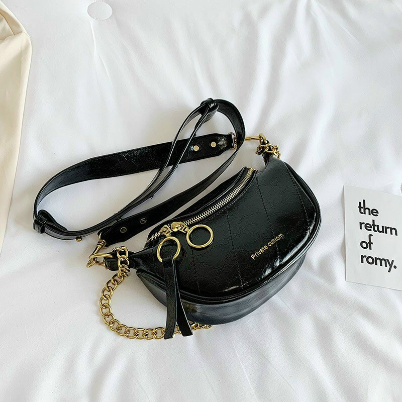 Túi đéo chéo bao tử trăng khuyết da mềm 🧡🧡🧡 siêu hot 2021