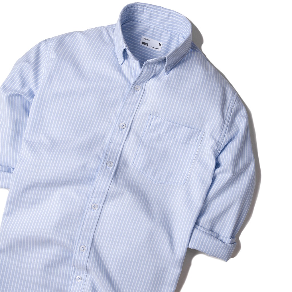 Áo sơ mi nam Double'D xanh kẻ sọc SKXX | BigBuy360 - bigbuy360.vn