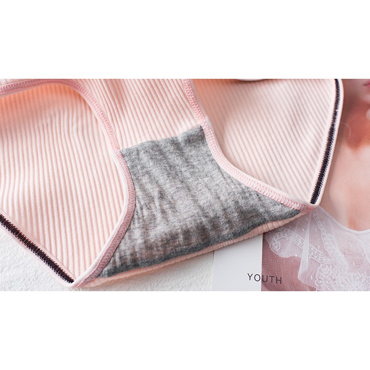 Quần lót nữ cotton, cạp nơ, kháng khuẩn, thoáng khí, phong cách Nhật nữ tính | BigBuy360 - bigbuy360.vn