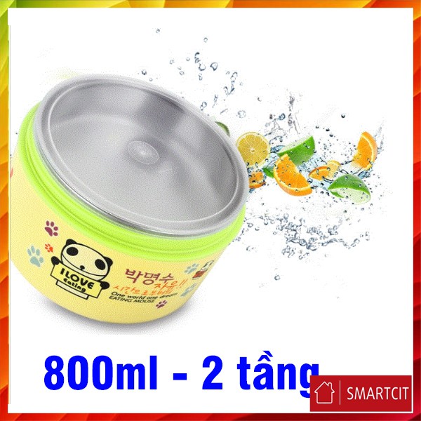 [TẠNG THÌA] Cặp Lồng/ Cà Men/ Hộp Cơm Giữ Nhiệt Cao Cấp QQ 800ML T3A4