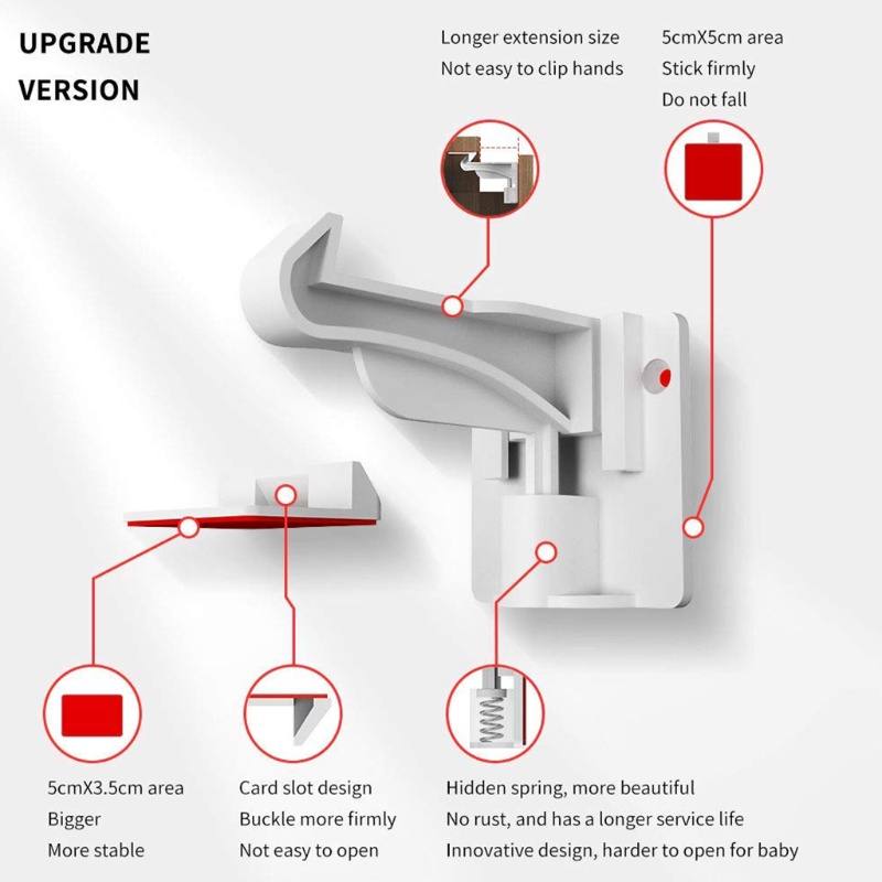 Khóa Cửa Tủ Không Cần Khoan An Toàn Cho Bé