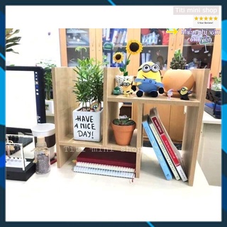 Kệ sách gỗ kệ sách để bàn làm việc lắp ghép đa năng