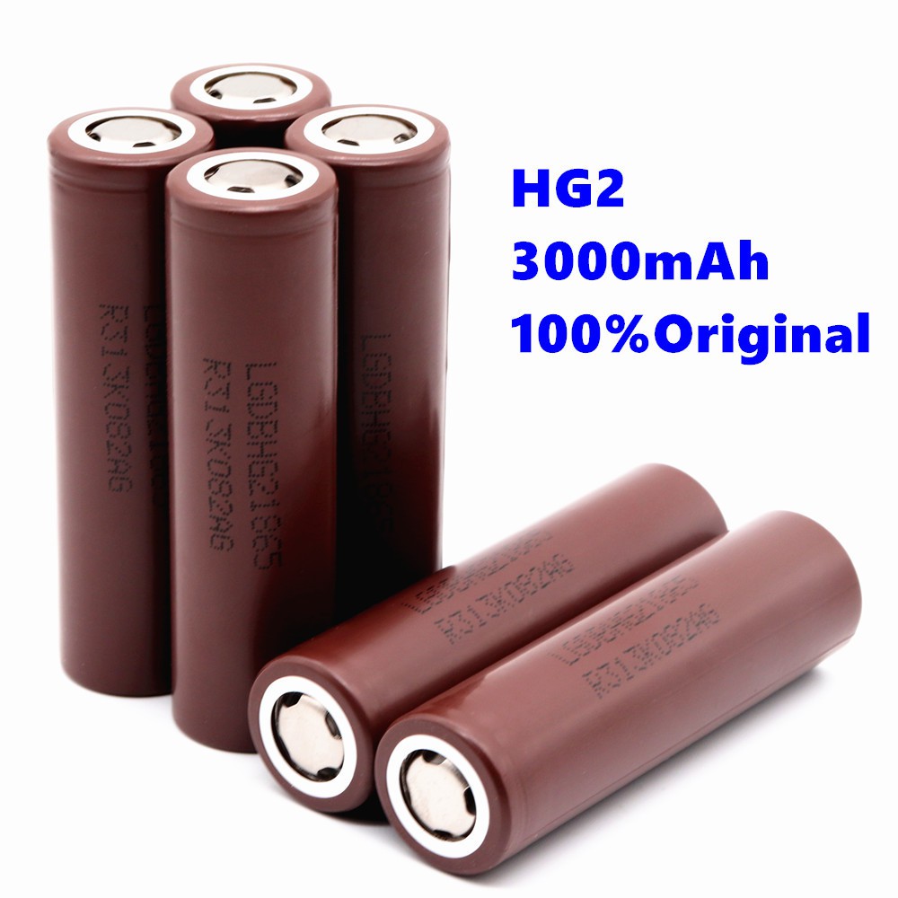 Pin lithium 18650 LG18650HG2 3000mAh xả 20A