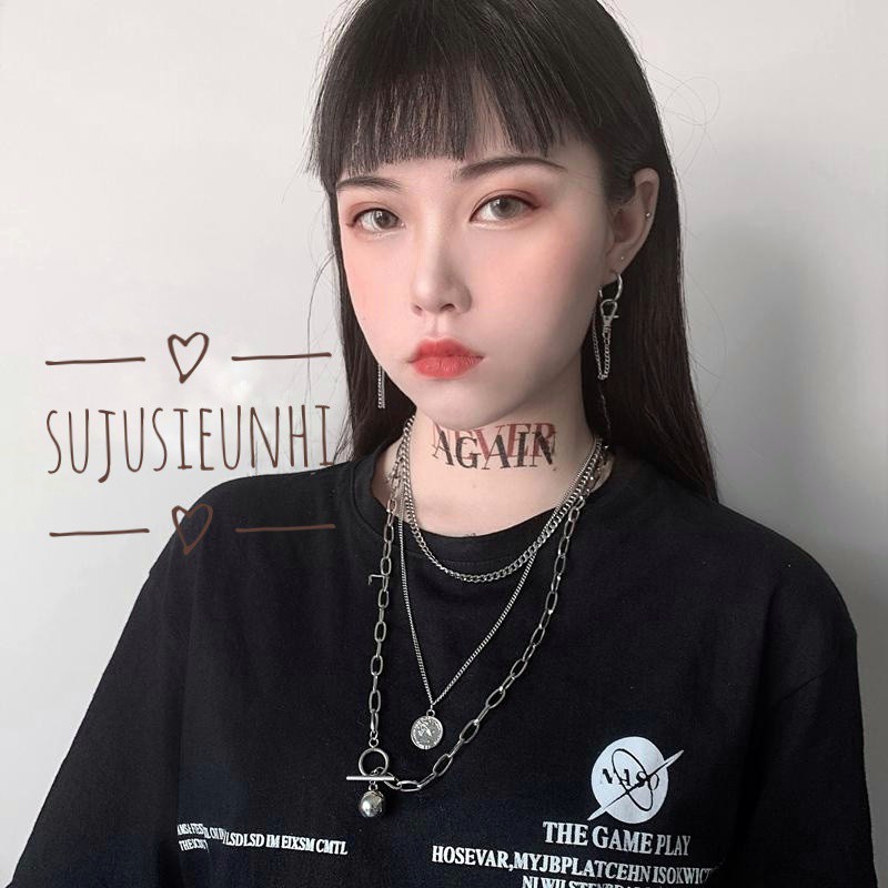 3 chiếc vòng cổ unisex mặt bi và đồng xu