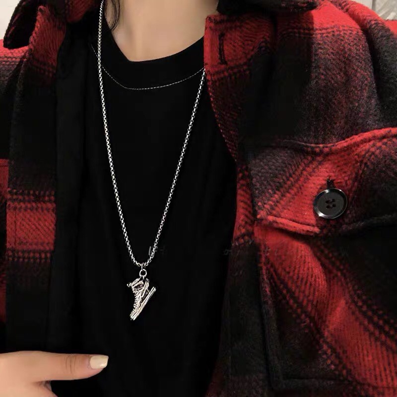 Dây chuyền bạc nam nữ hình GIÀY- Vòng cổ phụ kiện thời trang unisex đeo đôi