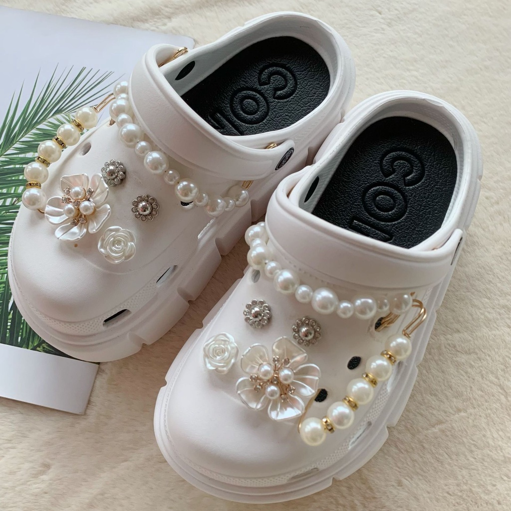 crocs sticker Phụ Kiện Khóa Trang Trí Giày Da Cá Sấushoes sticker Accessories Stickers Sandals Shoe Decoration