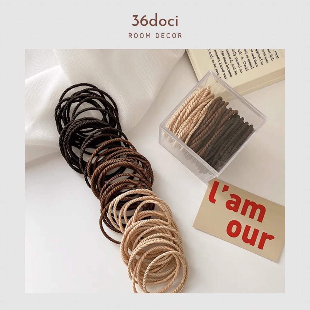 Set 10 Dây Buộc Tóc Xoắn Nhẹ Dải Màu Pastel Kiểu Hàn Quốc NEW 2021 | 36doci