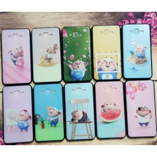 Ốp lưng Samsung J7 2015 viền dẻo hình bóng hình chú heo dễ thương