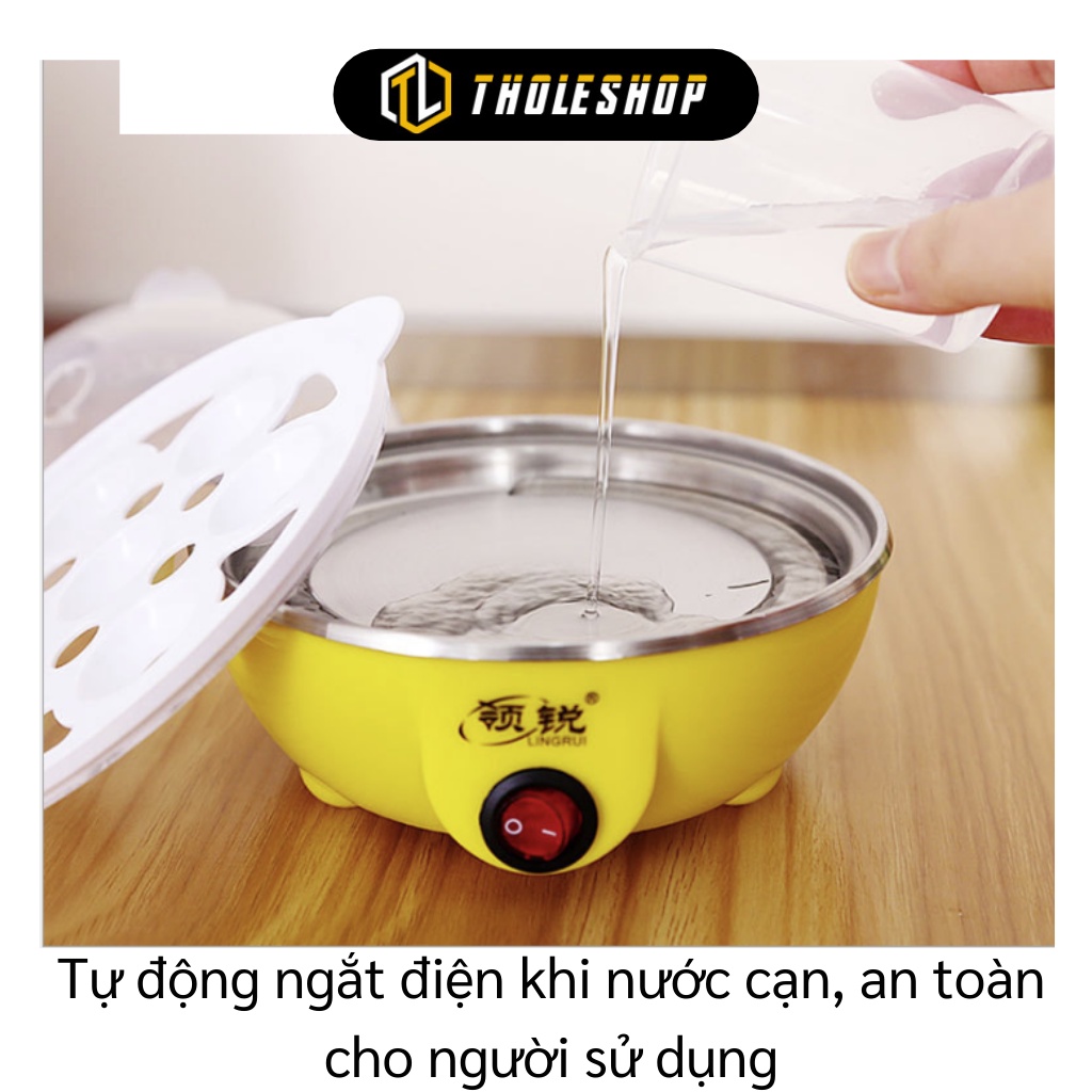 Nồi Hấp Mini - Nồi Hấp Trứng, Bánh Bao 2 Tầng Đa Năng, Tự Động Ngắt Điện 6034